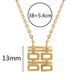 925 Silver 18k Chinese Word Like Necklace for Women