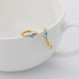 925 Silver 18k Plated Diamond Earrings Formal Jewelry