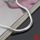 925 Sterling Silver Snake Chain Necklace For Men Women