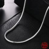 925 Sterling Silver Snake Chain Necklace For Men Women