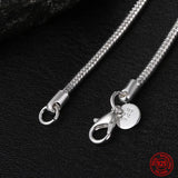 925 Sterling Silver Snake Chain Necklace For Men Women
