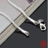 925 Sterling Silver Snake Chain Necklace For Men Women