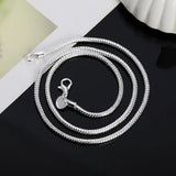 925 Sterling Silver Snake Chain Necklace 1MM/2MM/3MM