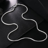925 Sterling Silver Snake Chain Necklace 1MM/2MM/3MM