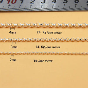 925 Silver O Chain DIY Bracelet Necklace Making Fine Jewelry Finding