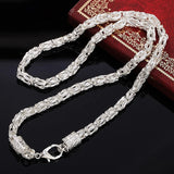 925 Sterling Silver 20 Inch Tap Chain Necklace for Men and Women