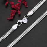 925 Sterling Silver 20 Inch Snake Men's Link Chain Necklace