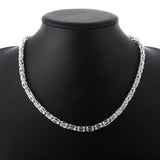 925 Sterling Silver 20" Vintage Chain Necklace For Men Women High Jewelry