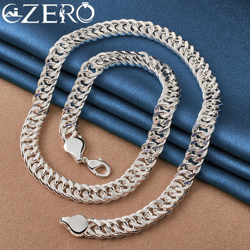 925 Silver 20" 10MM Chain Necklace Wedding Jewelry Gift