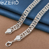 925 Silver 20" 10MM Chain Necklace Wedding Jewelry Gift