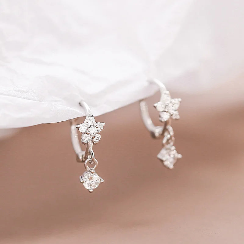 925 Silver Hollow Tassel Earrings