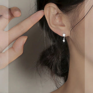 925 Silver Hollow Tassel Earrings