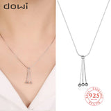 925 Silver Balls Line Pendant Necklace for Women INS Style Fine Jewelry