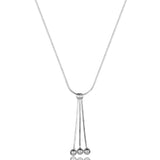 925 Silver Balls Line Pendant Necklace for Women INS Style Fine Jewelry