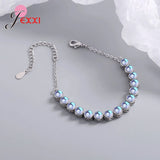 925 Silver Pearl Smart Bracelet Wedding Jewelry Gift