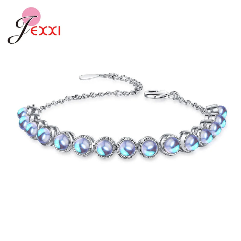 925 Silver Pearl Smart Bracelet Wedding Jewelry Gift