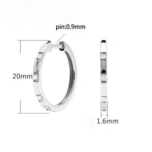925 Silver 20mm CZ French Hoop Earring Clasps for DIY Jewelry Making