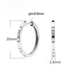 925 Silver 20mm CZ French Hoop Earring Clasps for DIY Jewelry Making