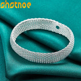 925 Sterling Silver 20mm Bangle Bracelet Wedding Charm Party