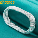 925 Sterling Silver 20mm Bangle Bracelet Wedding Charm Party