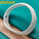 925 Sterling Silver 20mm Bangle Bracelet Wedding Charm Party