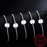 925 Silver Zircon Initial Charm Bracelet for Women