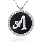 925 Silver Zircon Pendant Necklace Box Chain Women Jewelry Gift