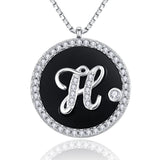 925 Silver Zircon Pendant Necklace Box Chain Women Jewelry Gift