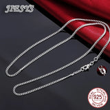 925 Silver 2MM Full Side Chain Necklace for Men Women