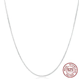 925 Silver 2MM Full Side Chain Necklace for Men Women
