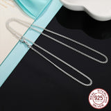 925 Silver 2MM Full Side Chain Necklace for Men Women