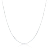 925 Silver 2MM Side Chain Necklace Men Women Gift