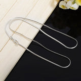 925 Silver 2MM Snake Chain Necklace 16-30 Inches
