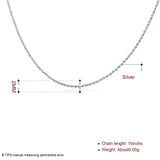 925 Sterling Silver 2MM Twist Necklace For Men Women Geometric Silver Rope Chain