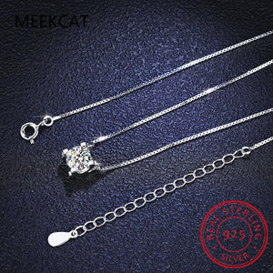 925 Silver 2ct Moissanite Diamond Necklace VVS1 D Pendant Necklace