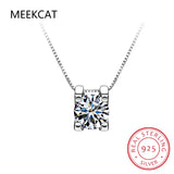 925 Silver 2ct Moissanite Diamond Necklace VVS1 D Pendant Necklace