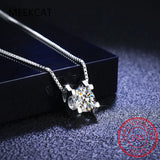 925 Silver 2ct Moissanite Diamond Necklace VVS1 D Pendant Necklace