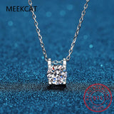 925 Silver 2ct Moissanite Diamond Necklace VVS1 D Pendant Necklace