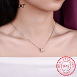 925 Silver 2ct Moissanite Diamond Necklace VVS1 D Pendant Necklace