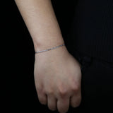 925 Silver 2mm Chain Bracelet Women Cuban Link Silver Bracelets