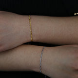 925 Silver 2mm Chain Bracelet Women Cuban Link Silver Bracelets