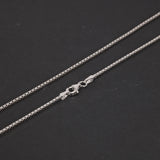 925 Silver 2mm Box Chain Necklace Pendant Accessories Men's Women's Jewelry