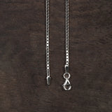 925 Silver 2mm Box Chain Necklace Pendant Accessories Men's Women's Jewelry