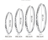 925 Silver Round Hoop Earrings for Women Party Jewelry Christmas Gift