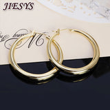 925 Sterling Silver Round Earrings 18K Plated Jewelry Wedding Christmas Gift