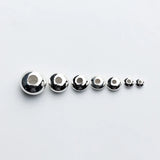 925 Silver 3-8mm Rondelle Spacer Beads DIY Bracelet Necklace Jewelry Material