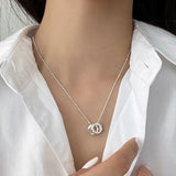 925 Silver 3 Round Choker Necklace For Women Fine Jewelry
