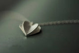 925 Silver 3D Heart Necklaces & Pendants Women High Sterling-silver-jewelry