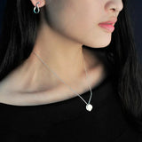 925 Silver 3D Heart Necklaces & Pendants Women High Sterling-silver-jewelry