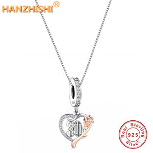 925 Silver 30th Flower Heart Pendant Necklace Anniversary Birthday Gift